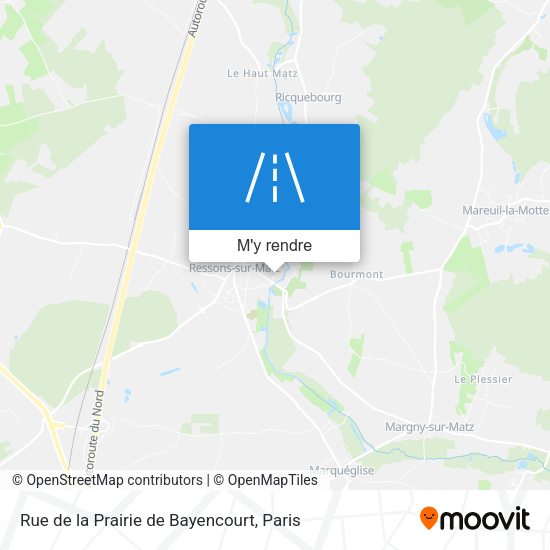 Rue de la Prairie de Bayencourt plan