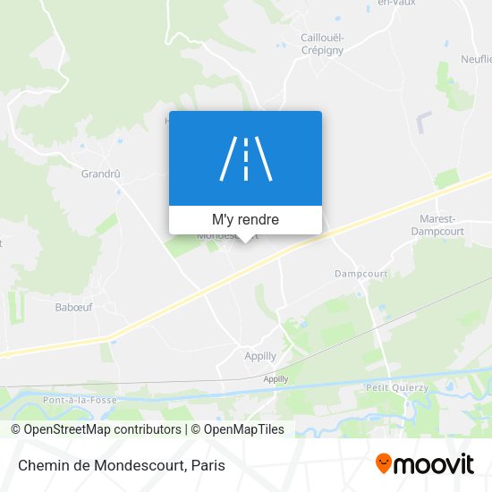 Chemin de Mondescourt plan
