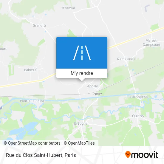 Rue du Clos Saint-Hubert plan