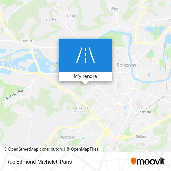 Rue Edmond Michelet plan