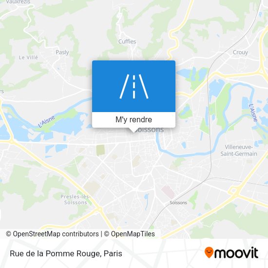Rue de la Pomme Rouge plan