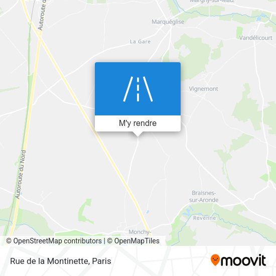 Rue de la Montinette plan