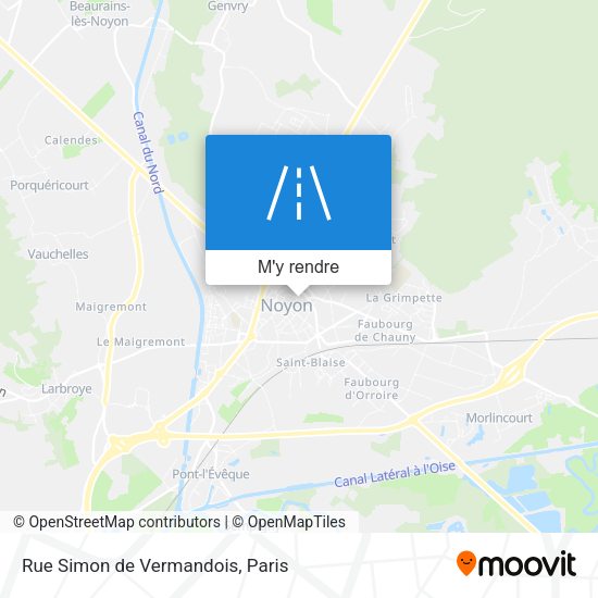 Rue Simon de Vermandois plan