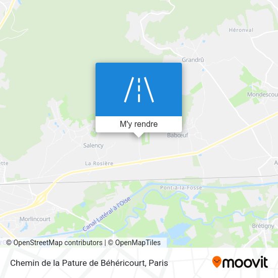 Chemin de la Pature de Béhéricourt plan