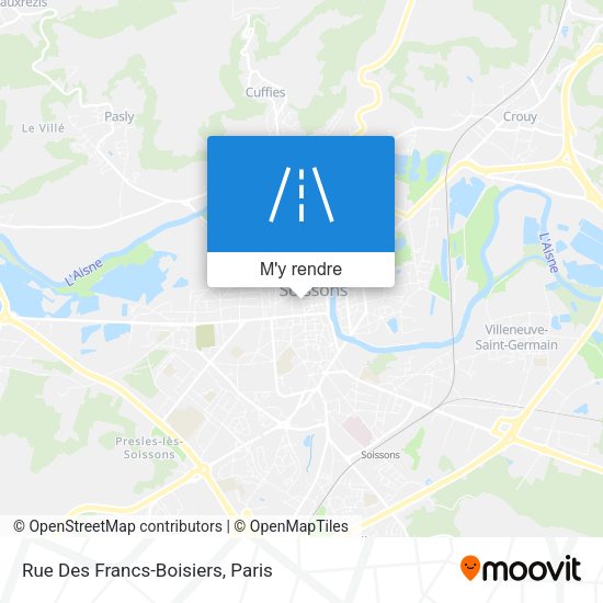 Rue Des Francs-Boisiers plan