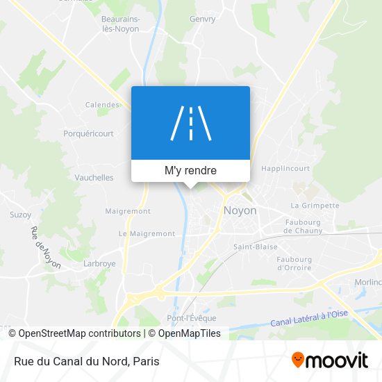 Rue du Canal du Nord plan