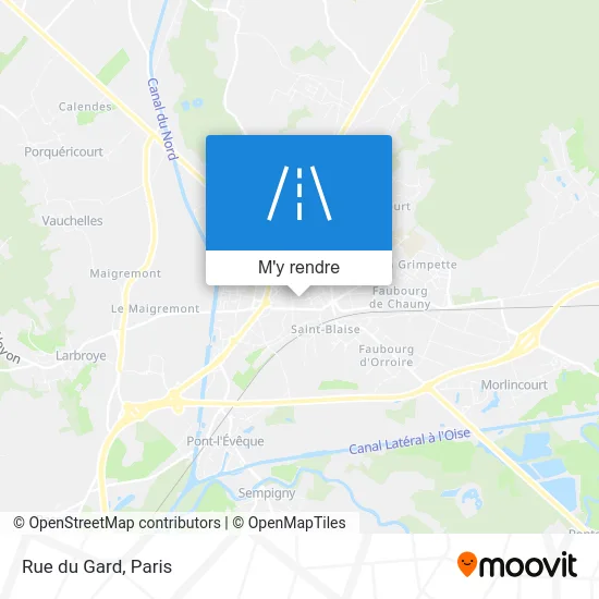 Rue du Gard plan