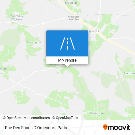 Rue Des Fonds D'Omecourt plan