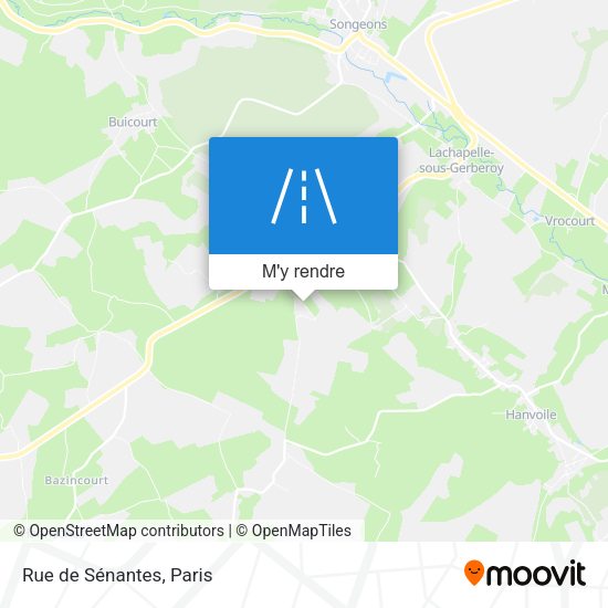 Rue de Sénantes plan