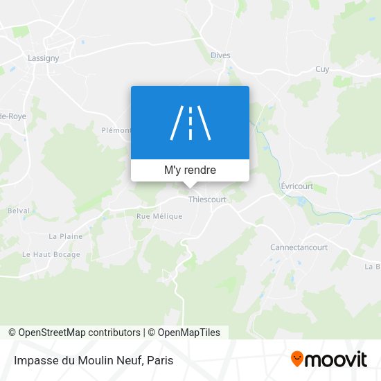 Impasse du Moulin Neuf plan