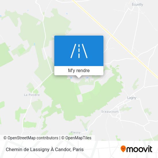 Chemin de Lassigny À Candor plan