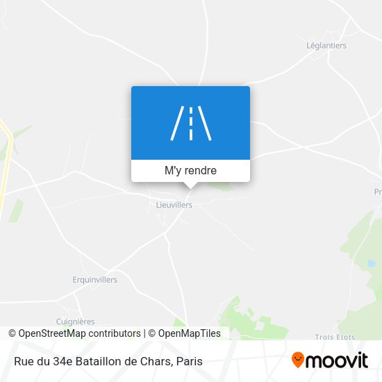Rue du 34e Bataillon de Chars plan