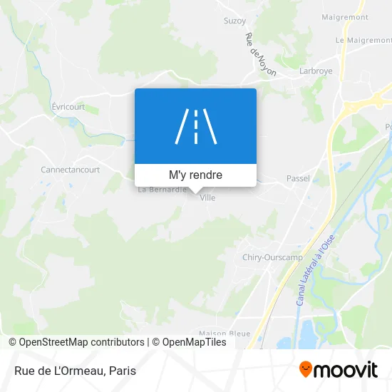 Rue de L'Ormeau plan