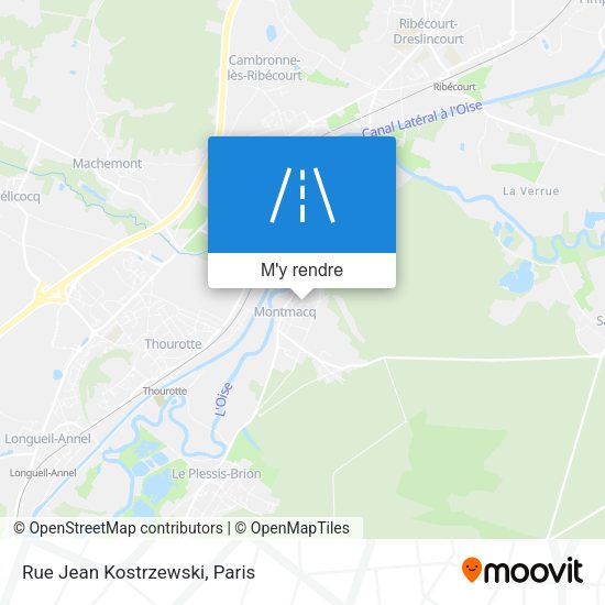 Rue Jean Kostrzewski plan
