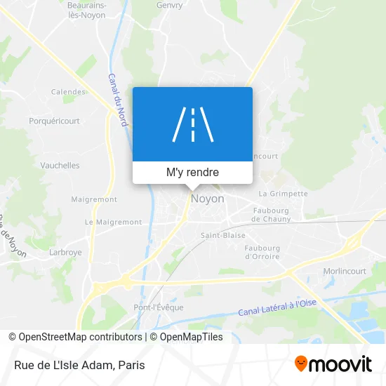 Rue de L'Isle Adam plan