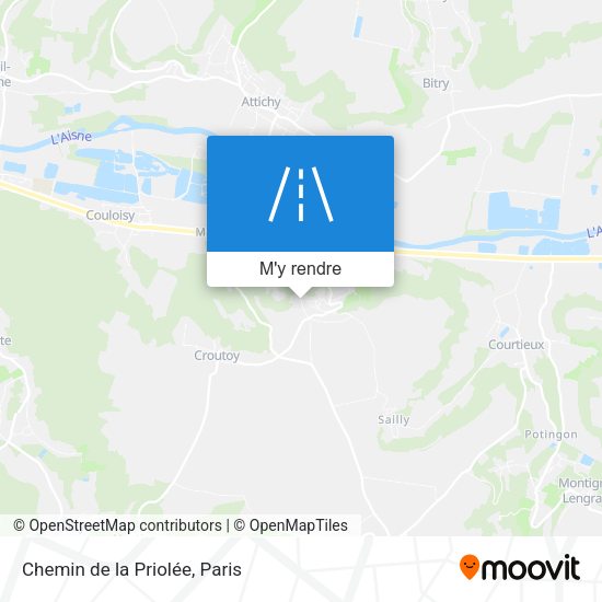 Chemin de la Priolée plan