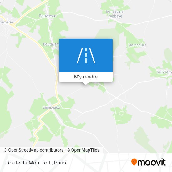 Route du Mont Rôti plan
