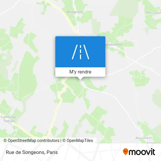 Rue de Songeons plan