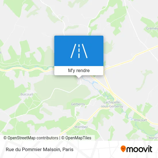 Rue du Pommier Malsoin plan