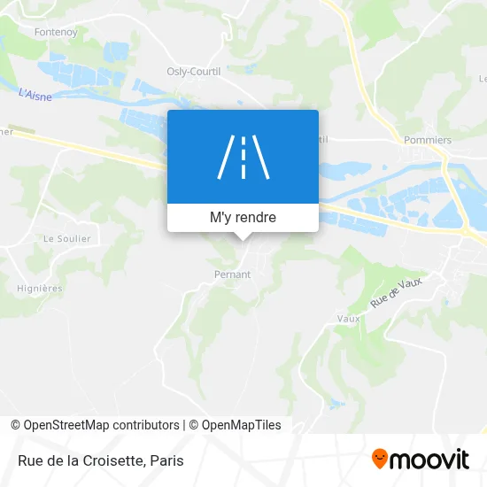 Rue de la Croisette plan