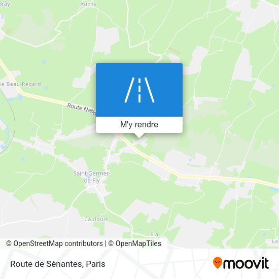 Route de Sénantes plan