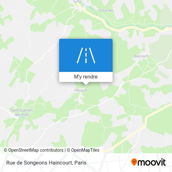 Rue de Songeons Haincourt plan