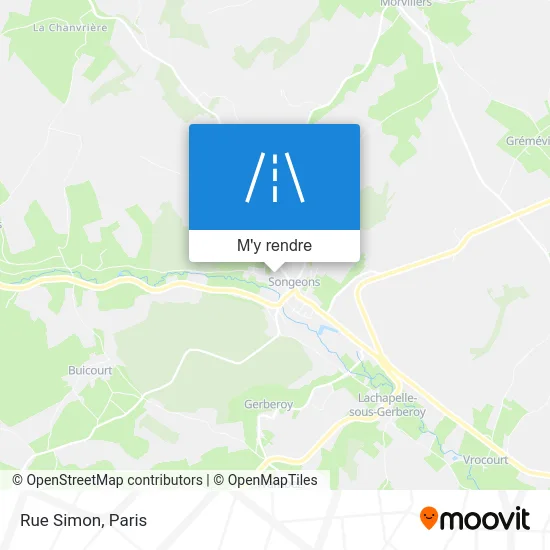 Rue Simon plan