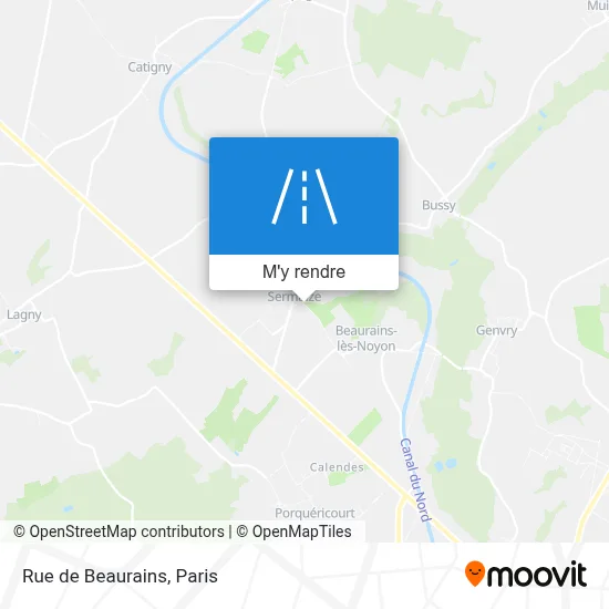 Rue de Beaurains plan