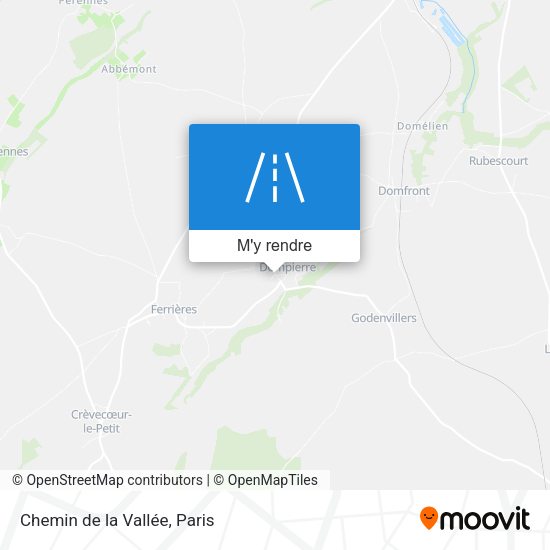 Chemin de la Vallée plan