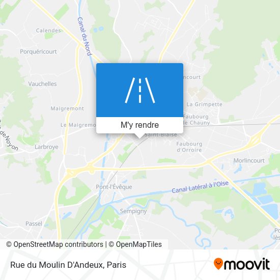 Rue du Moulin D'Andeux plan