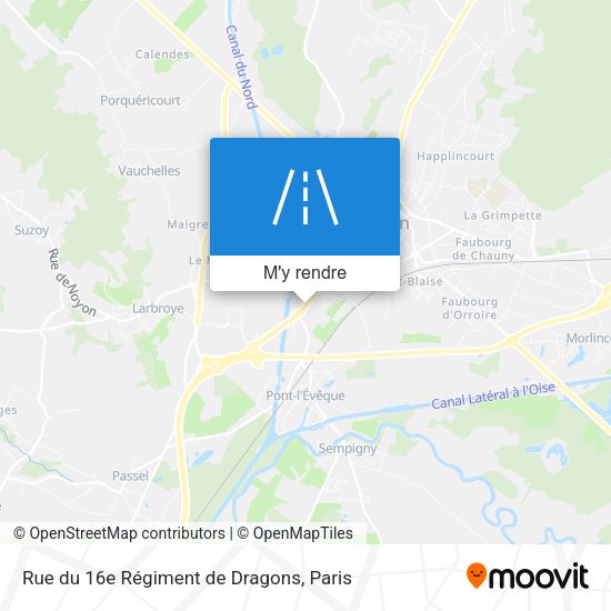 Rue du 16e Régiment de Dragons plan