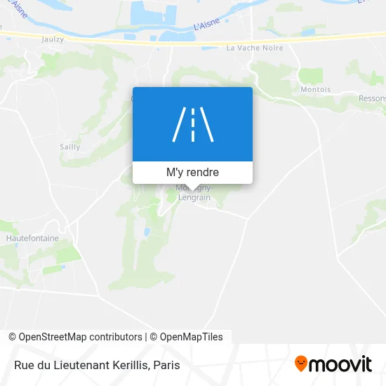 Rue du Lieutenant Kerillis plan