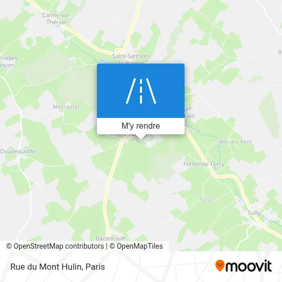 Rue du Mont Hulin plan