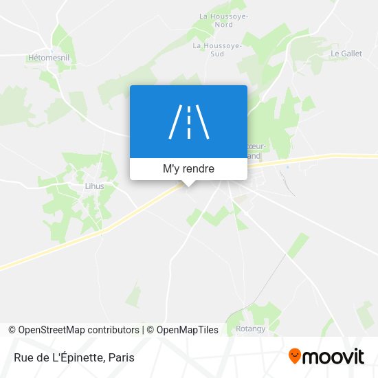 Rue de L'Épinette plan