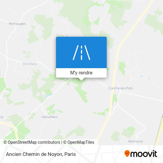 Ancien Chemin de Noyon plan