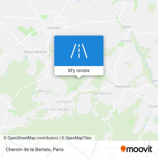 Chemin de la Berlate plan