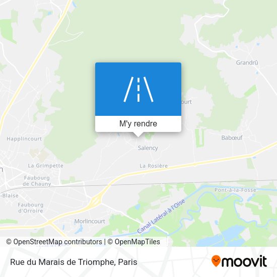 Rue du Marais de Triomphe plan