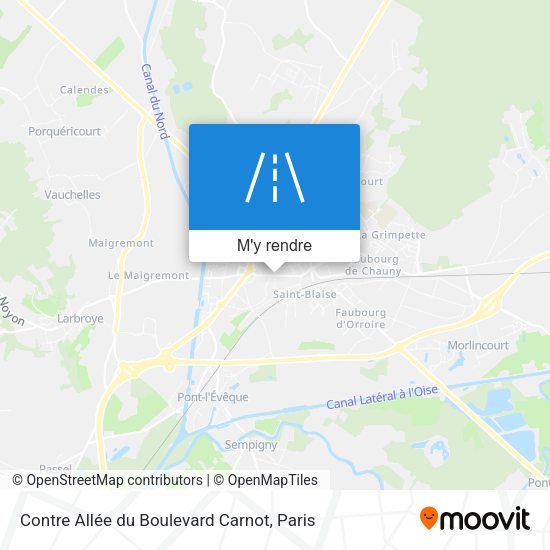Contre Allée du Boulevard Carnot plan