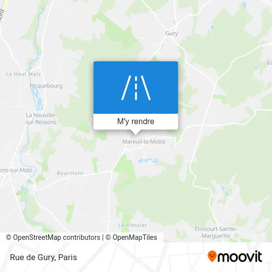 Rue de Gury plan