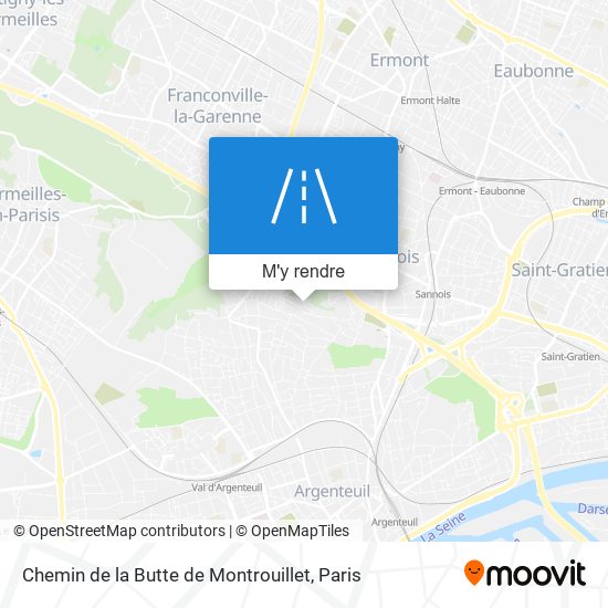 Chemin de la Butte de Montrouillet plan