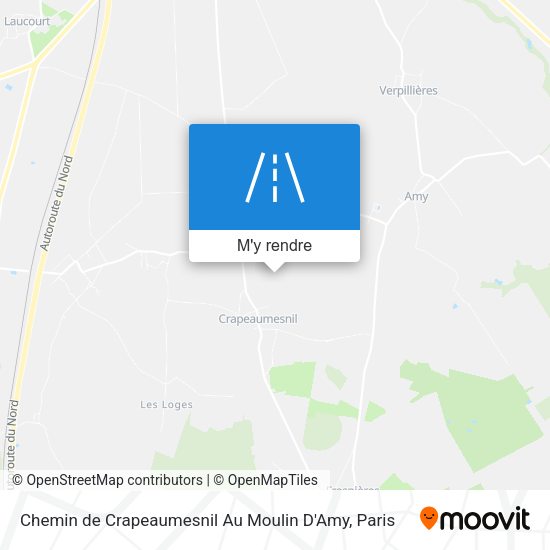 Chemin de Crapeaumesnil Au Moulin D'Amy plan