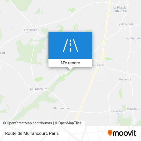 Route de Muirancourt plan