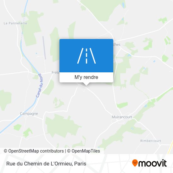 Rue du Chemin de L'Ormieu plan