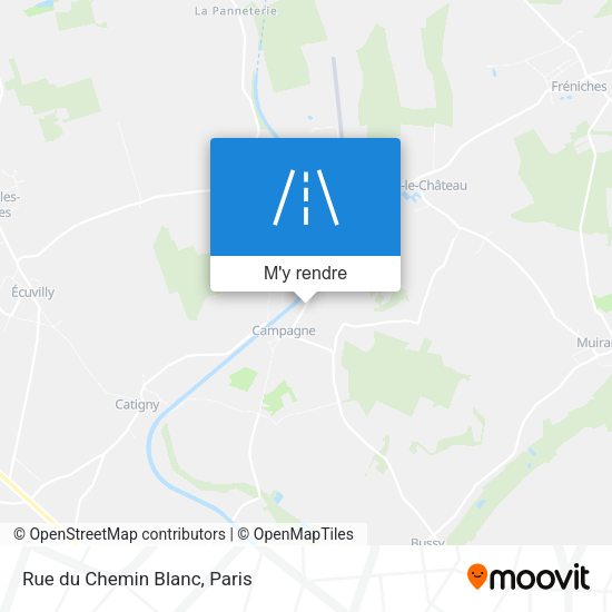 Rue du Chemin Blanc plan