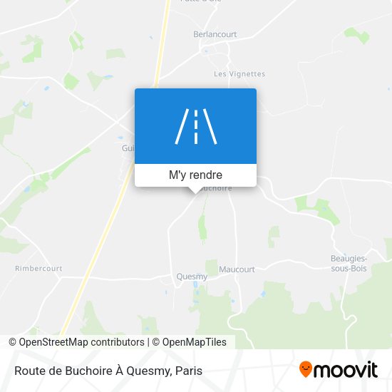 Route de Buchoire À Quesmy plan