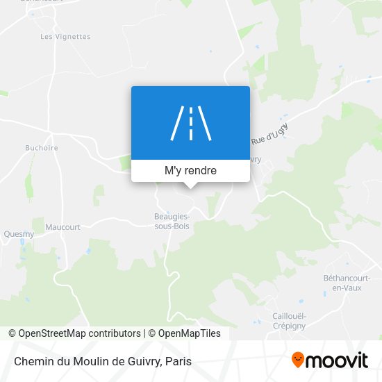 Chemin du Moulin de Guivry plan