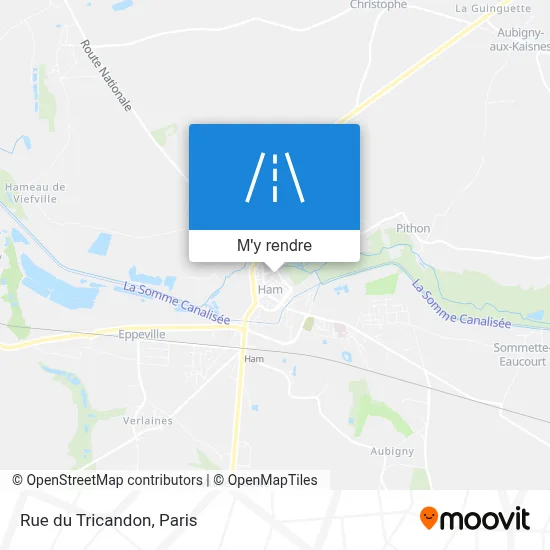 Rue du Tricandon plan