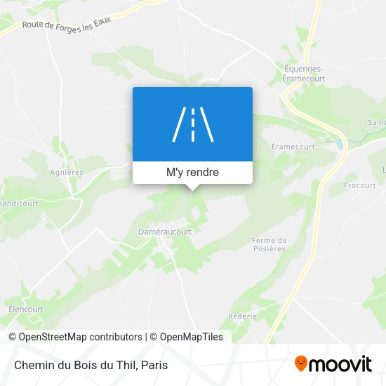 Chemin du Bois du Thil plan
