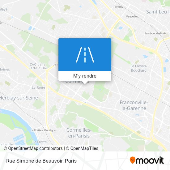 Rue Simone de Beauvoir plan