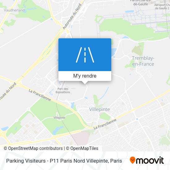 Parking Visiteurs - P11 Paris Nord Villepinte plan